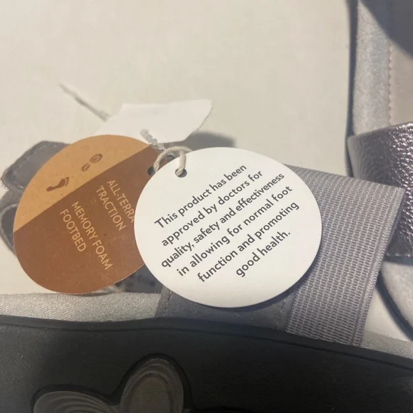 Jambu gray leather sandals with Velcro heel strap various sizes all NWT - Picture 7 of 7